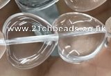 CNC729 15.5 inches 14*14mm heart white crystal beads wholesale