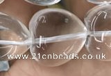 CNC730 15.5 inches 16*16mm heart white crystal beads wholesale