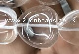 CNC731 15.5 inches 18*18mm heart white crystal beads wholesale