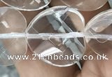 CNC740 15.5 inches 18*18mm faceted heart white crystal beads