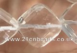 CNC757 15.5 inches 16*16mm faceted diamond white crystal beads