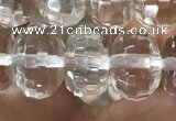 CNC800 15.5 inches 7*11mm faceted rondelle white crystal beads