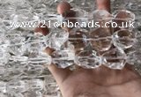 CNC807 18*20mm - 20*25mm faceted nuggets white crystal beads