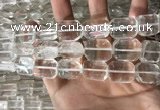 CNC808 15.5 inches 15*20mm octagonal white crystal beads