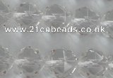 CNC89 15.5 inches 8mm faceted round natural white crystal beads