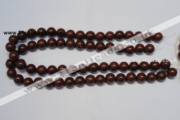 CNE11 15.5 inches 12mm round red stone needle beads wholesale