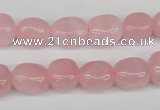 CNG07 15.5 inches 9*12mm nuggets rose quartz gemstone beads