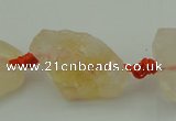 CNG1001 15.5 inches 15*25mm - 25*30mm nuggets citrine gemstone beads