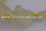 CNG1002 15.5 inches 15*25mm - 25*30mm nuggets lemon quartz beads