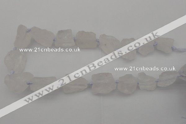 CNG1003 15.5 inches 15*25mm - 25*30mm nuggets white crystal beads