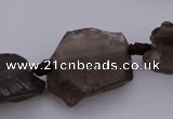 CNG1004 15.5 inches 15*25mm - 25*30mm nuggets smoky quartz beads