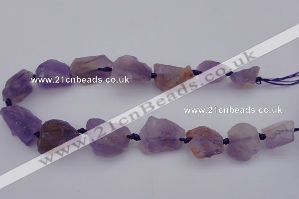CNG1005 15.5 inches 15*25mm - 25*30mm nuggets amethyst gemstone beads