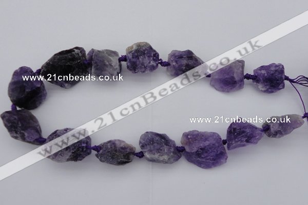 CNG1006 15.5 inches 15*25mm - 25*30mm nuggets dogtooth amethyst beads