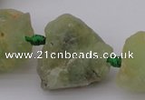 CNG1009 15.5 inches 15*25mm - 25*30mm nuggets green rutilated quartz beads