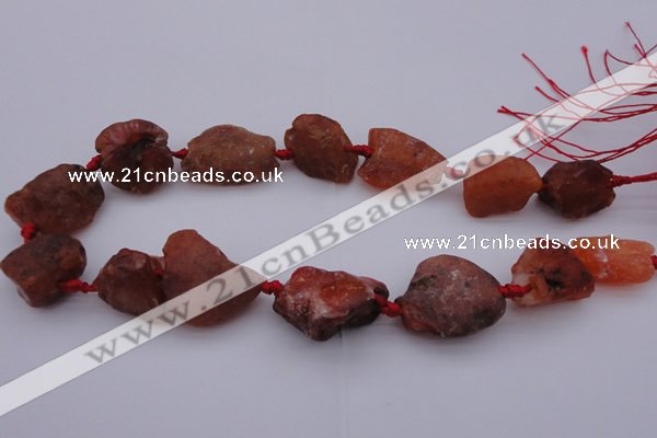 CNG1010 15.5 inches 15*25mm - 25*30mm nuggets red agate beads