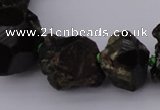 CNG1016 15.5 inches 10*14mm - 18*25mm nuggets green garnet beads