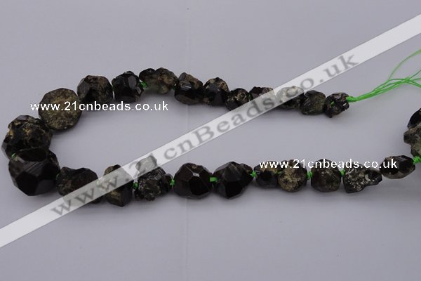 CNG1016 15.5 inches 10*14mm - 18*25mm nuggets green garnet beads