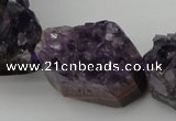 CNG1019 15.5 inches 20*25mm - 25*35mm nuggets amethyst gemstone beads