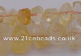 CNG1020 15.5 inches 8*12mm - 12*16mm faceted nuggets citrine beads