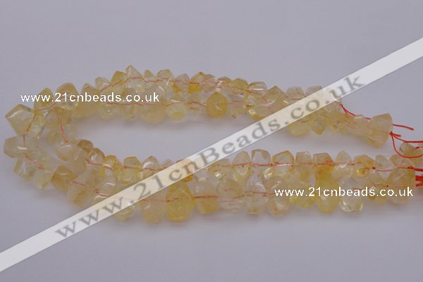 CNG1020 15.5 inches 8*12mm - 12*16mm faceted nuggets citrine beads