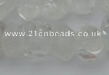 CNG1021 15.5 inches 10*14mm - 15*20mm faceted nuggets white crystal beads