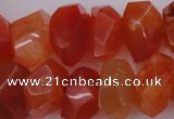 CNG1025 15.5 inches 10*14mm - 15*20mm faceted nuggets carnelian beads