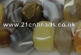 CNG1026 15.5 inches 10*14mm - 15*20mm faceted nuggets Botswana agate beads