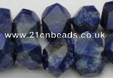 CNG1028 15.5 inches 10*14mm - 15*20mm faceted nuggets lapis lazuli beads