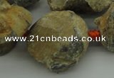 CNG1045 15.5 inches 15*20mm - 25*35mm nuggets inkstone fossil beads