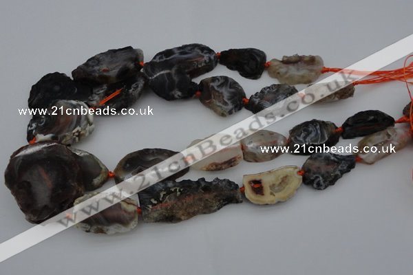 CNG1052 15.5 inches 15*25mm - 30*40mm nuggets agate gemstone beads