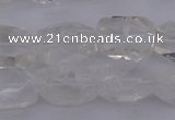 CNG1055 15.5 inches 12*16mm - 15*20mm faceted nuggets white crystal beads