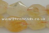 CNG1057 15.5 inches 12*16mm - 15*20mm faceted nuggets citrine beads