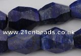 CNG1060 15.5 inches 12*16mm - 15*20mm faceted nuggets lapis lazuli beads