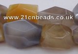 CNG1061 15.5 inches 12*16mm - 15*20mm faceted nuggets Botswana agate beads