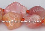 CNG1080 15.5 inches 12*20mm - 14*35mm nuggets red botswana agate beads