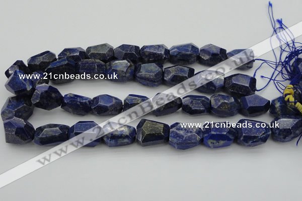 CNG1089 15.5 inches 15*20mm - 18*25mm faceted nuggets lapis lzuli beads