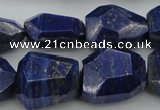 CNG1090 15.5 inches 15*20mm - 18*25mm faceted nuggets lapis lzuli beads