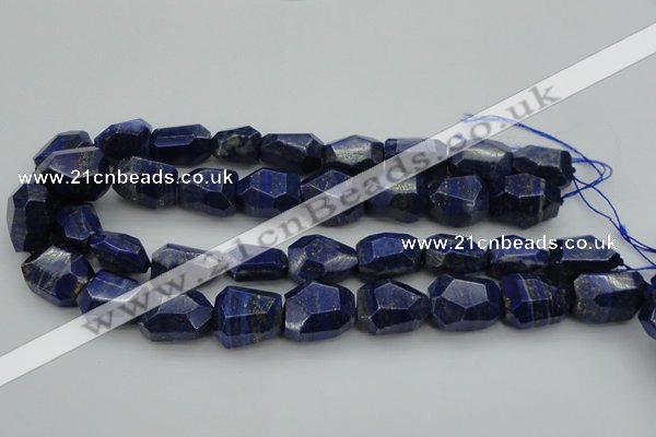 CNG1090 15.5 inches 15*20mm - 18*25mm faceted nuggets lapis lzuli beads