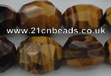 CNG1094 15*20mm - 18*25mm faceted nuggets yellow tiger eye beads