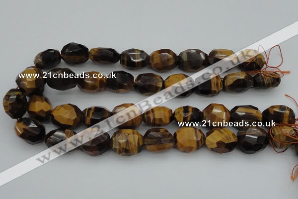 CNG1094 15*20mm - 18*25mm faceted nuggets yellow tiger eye beads