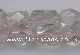 CNG1100 12*16mm - 13*18mm faceted nuggets AB-color white crystal beads