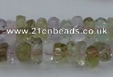 CNG1105 15.5 inches 5*8mm - 6*12mm faceted nuggets mixed quartz beads