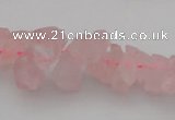 CNG1119 15.5 inches 8*12mm - 13*18mm nuggets rose quartz beads