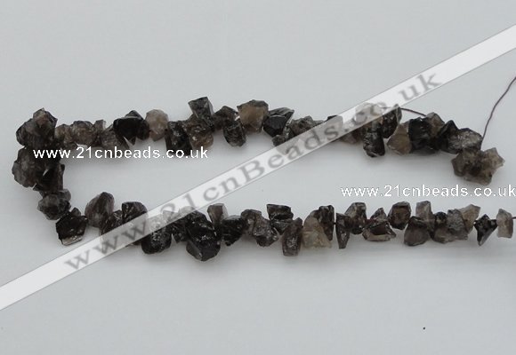 CNG1122 15.5 inches 8*12mm - 13*18mm nuggets smoky quartz beads