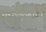 CNG1128 15.5 inches 8*12mm - 13*18mm nuggets white crystal beads