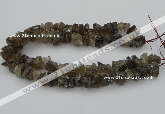 CNG1129 15.5 inches 8*12mm - 13*18mm nuggets smoky quartz beads