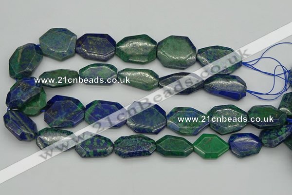 CNG1155 15.5 inches 20*25mm - 25*35mm freeform chrysocolla beads