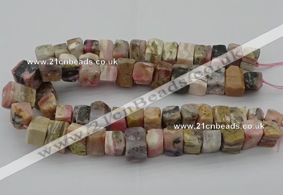 CNG1173 15.5 inches 12*16mm - 15*20mm nuggets pink opal gemstone beads