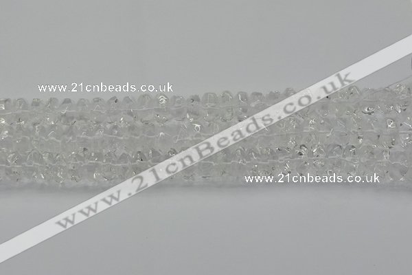 CNG1175 15.5 inches 6*14mm - 8*14mm nuggets white crystal beads