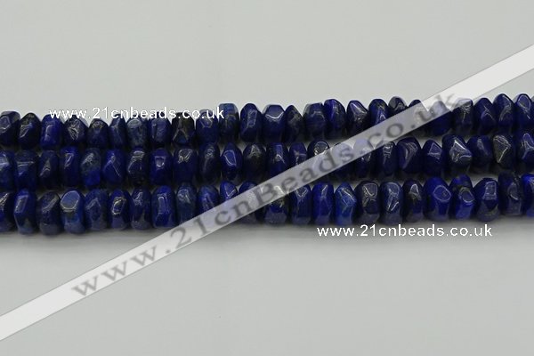 CNG1188 15.5 inches 6*14mm - 8*14mm nuggets lapis lazuli beads